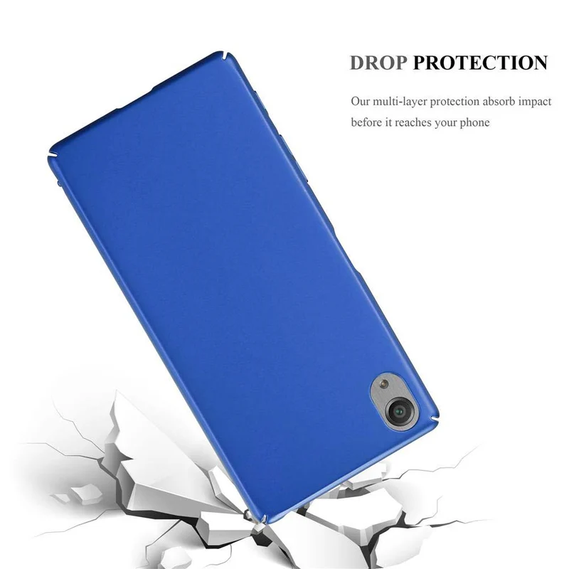 Cadorabo Hülle kompatibel mit Sony Xperia X Hard Case Schutzhülle in Metall Optik gegen Kratzer und Stöße