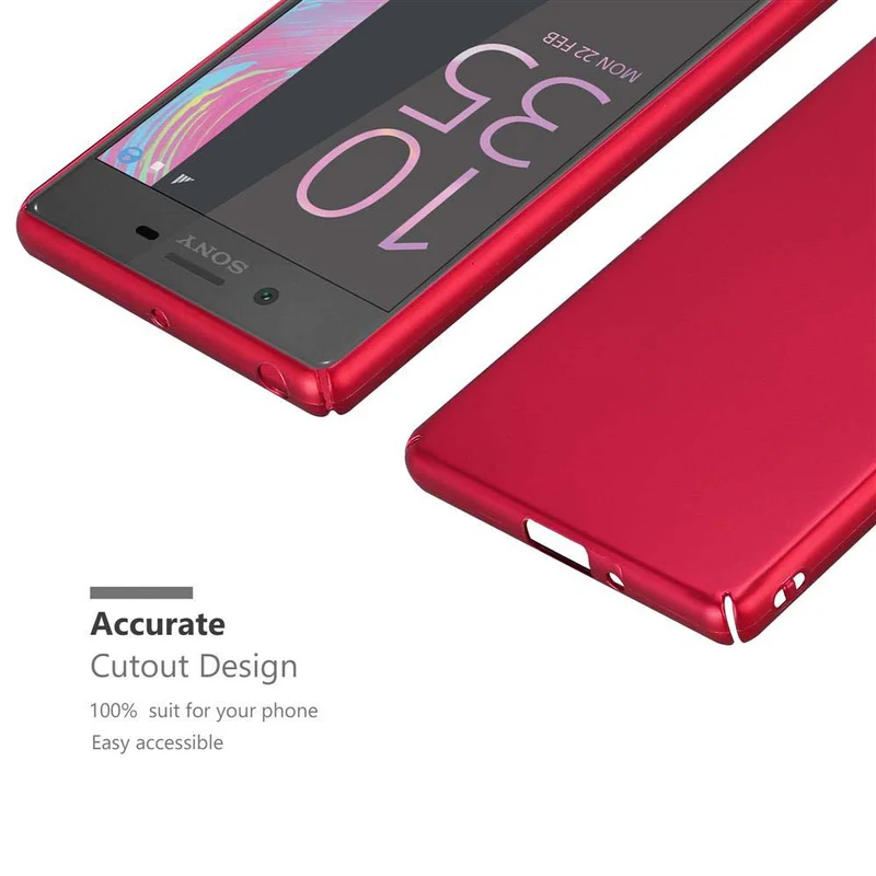 Cadorabo Hülle kompatibel mit Sony Xperia X Hard Case Schutzhülle in Metall Optik gegen Kratzer und Stöße
