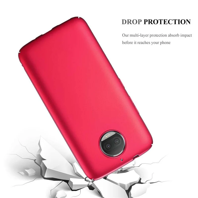 Cadorabo Hülle kompatibel mit Motorola MOTO G5S PLUS Hard Case Schutzhülle in Metall Optik gegen Kratzer und Stöße