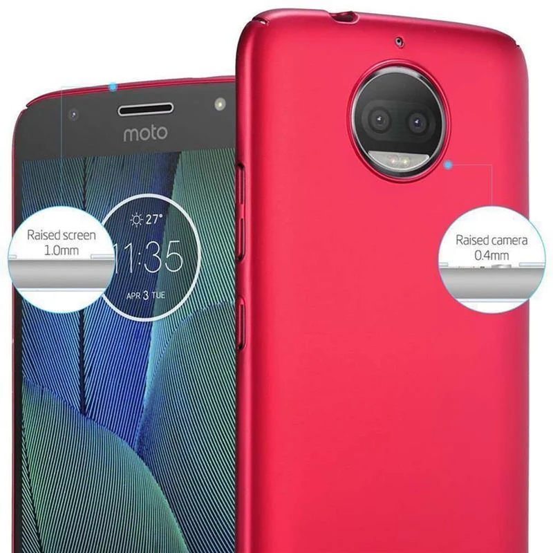 Cadorabo Hülle kompatibel mit Motorola MOTO G5S PLUS Hard Case Schutzhülle in Metall Optik gegen Kratzer und Stöße