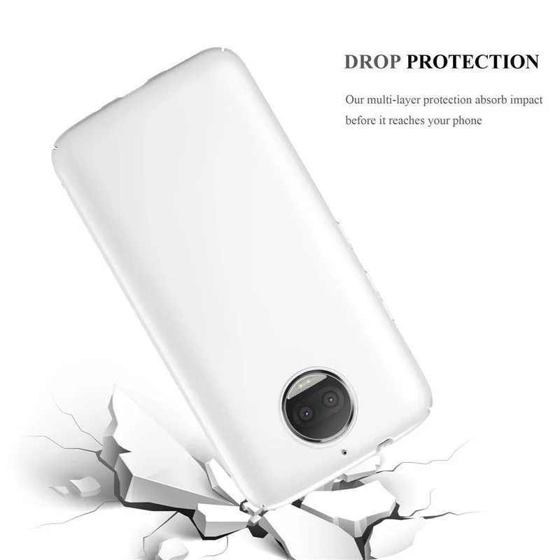 Cadorabo Hülle kompatibel mit Motorola MOTO G5S PLUS Hard Case Schutzhülle in Metall Optik gegen Kratzer und Stöße