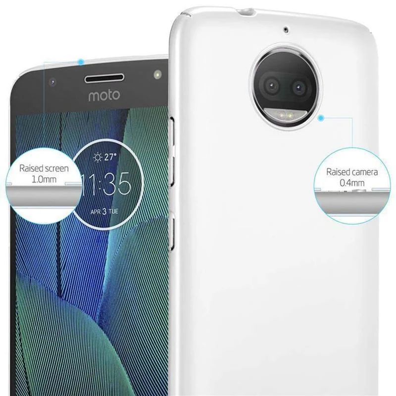 Cadorabo Hülle kompatibel mit Motorola MOTO G5S PLUS Hard Case Schutzhülle in Metall Optik gegen Kratzer und Stöße