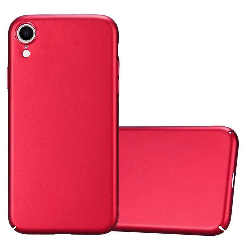 Cadorabo Hülle kompatibel mit Apple iPhone XR Hard Case Schutzhülle in Metall Optik gegen Kratzer und Stöße