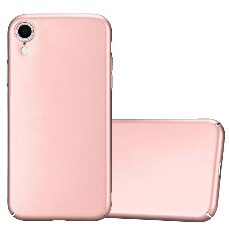Cadorabo Hülle kompatibel mit Apple iPhone XR Hard Case Schutzhülle in Metall Optik gegen Kratzer und Stöße