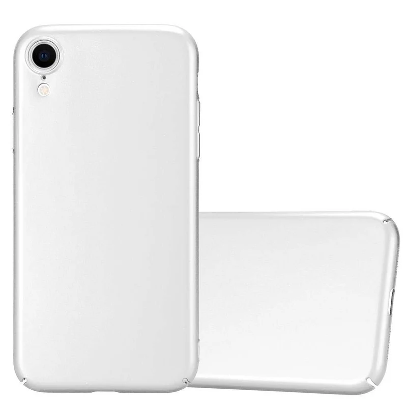Cadorabo Hülle kompatibel mit Apple iPhone XR Hard Case Schutzhülle in Metall Optik gegen Kratzer und Stöße