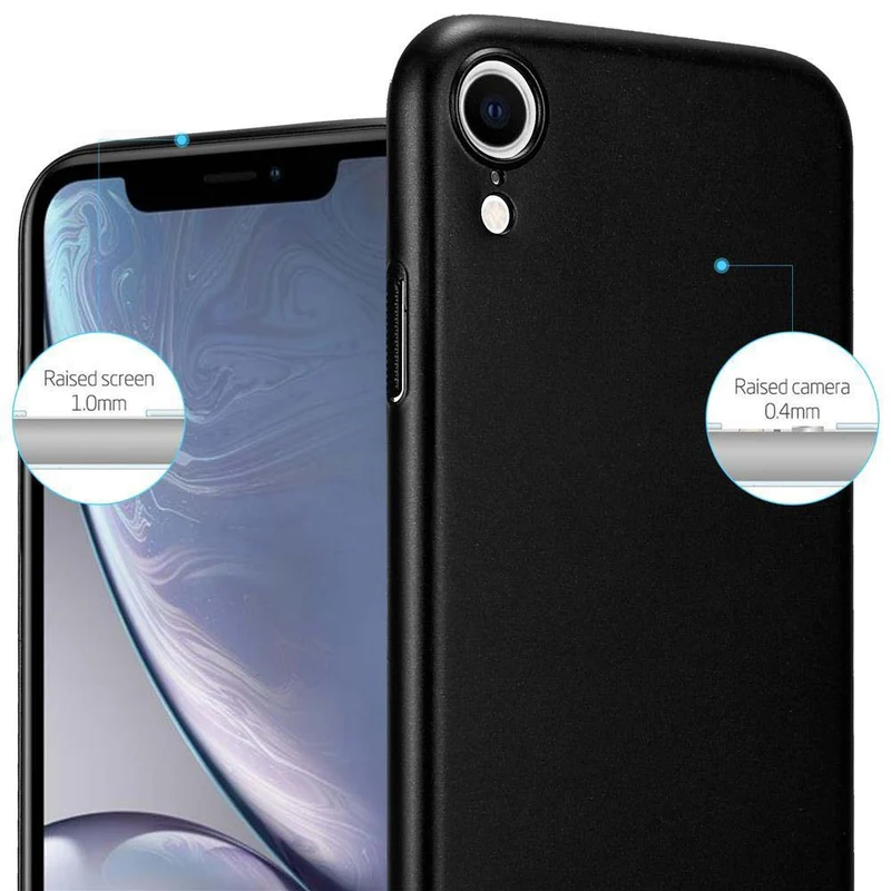 Cadorabo Hülle kompatibel mit Apple iPhone XR Hard Case Schutzhülle in Metall Optik gegen Kratzer und Stöße