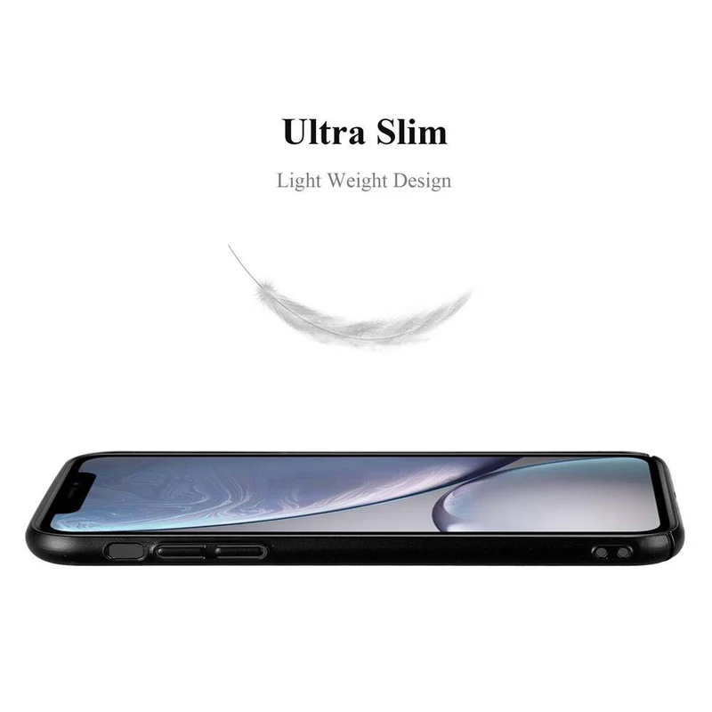 Cadorabo Hülle kompatibel mit Apple iPhone XR Hard Case Schutzhülle in Metall Optik gegen Kratzer und Stöße