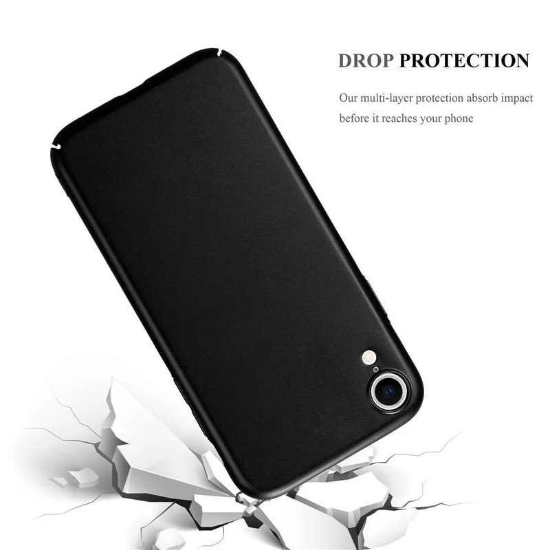 Cadorabo Hülle kompatibel mit Apple iPhone XR Hard Case Schutzhülle in Metall Optik gegen Kratzer und Stöße