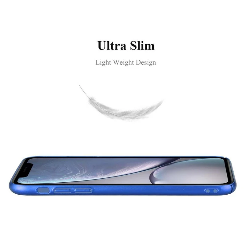 Cadorabo Hülle kompatibel mit Apple iPhone XR Hard Case Schutzhülle in Metall Optik gegen Kratzer und Stöße