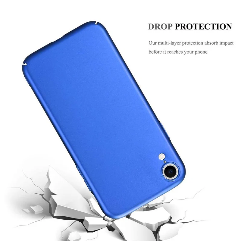 Cadorabo Hülle kompatibel mit Apple iPhone XR Hard Case Schutzhülle in Metall Optik gegen Kratzer und Stöße