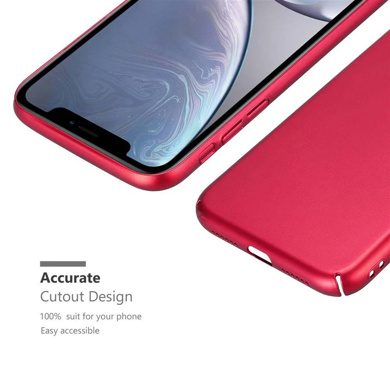 Cadorabo Hülle kompatibel mit Apple iPhone XR Hard Case Schutzhülle in Metall Optik gegen Kratzer und Stöße