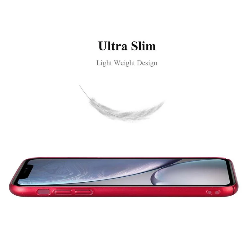 Cadorabo Hülle kompatibel mit Apple iPhone XR Hard Case Schutzhülle in Metall Optik gegen Kratzer und Stöße