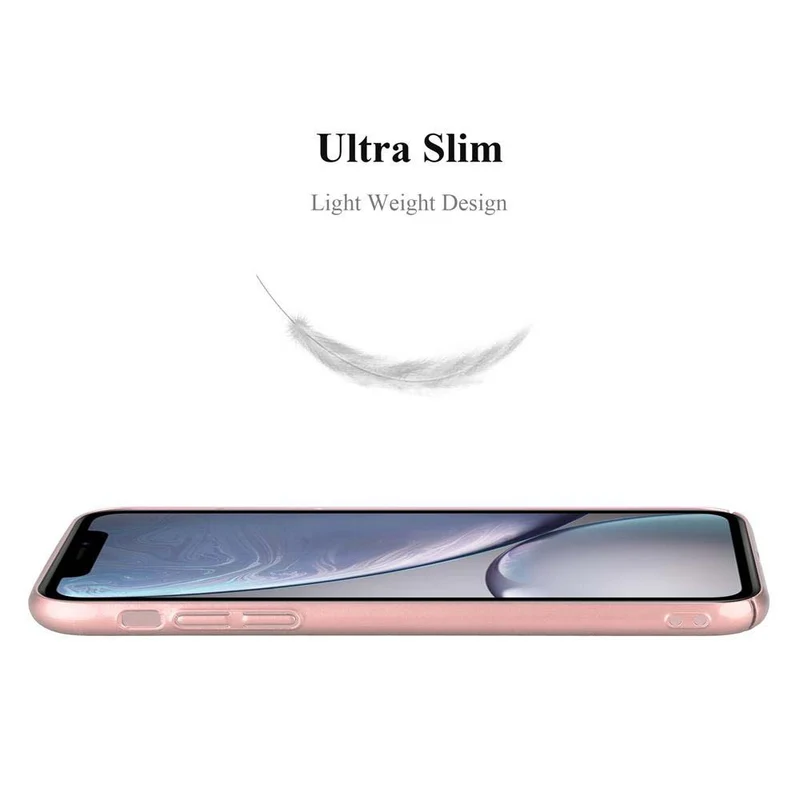 Cadorabo Hülle kompatibel mit Apple iPhone XR Hard Case Schutzhülle in Metall Optik gegen Kratzer und Stöße