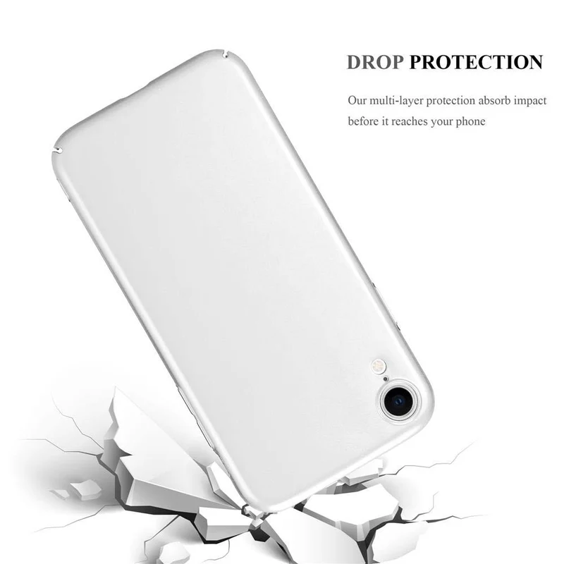 Cadorabo Hülle kompatibel mit Apple iPhone XR Hard Case Schutzhülle in Metall Optik gegen Kratzer und Stöße