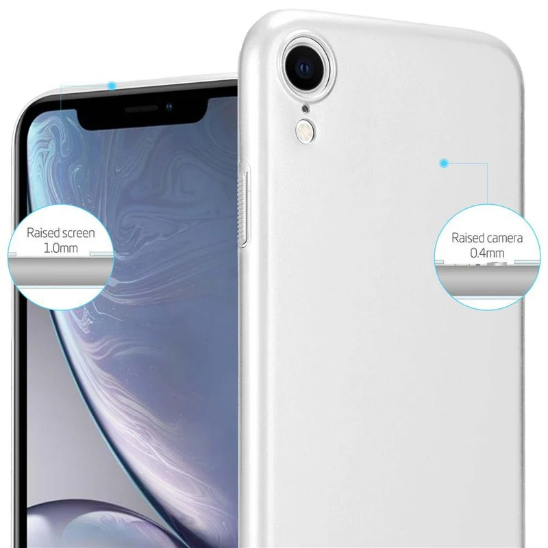 Cadorabo Hülle kompatibel mit Apple iPhone XR Hard Case Schutzhülle in Metall Optik gegen Kratzer und Stöße