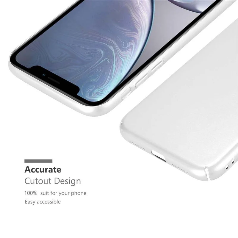 Cadorabo Hülle kompatibel mit Apple iPhone XR Hard Case Schutzhülle in Metall Optik gegen Kratzer und Stöße