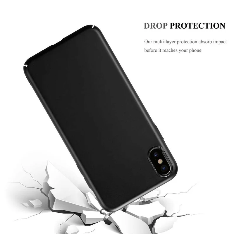 Cadorabo Hülle kompatibel mit Apple iPhone XS MAX Hard Case Schutzhülle in Metall Optik gegen Kratzer und Stöße