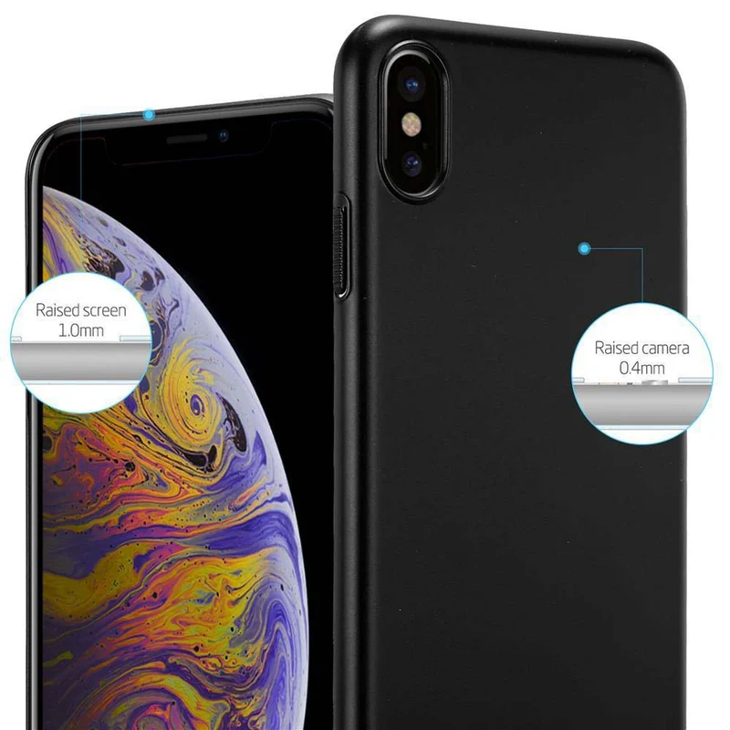 Cadorabo Hülle kompatibel mit Apple iPhone XS MAX Hard Case Schutzhülle in Metall Optik gegen Kratzer und Stöße
