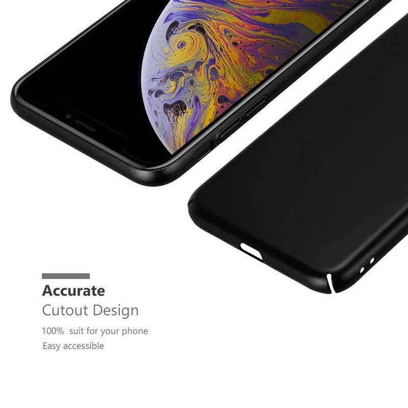 Cadorabo Hülle kompatibel mit Apple iPhone XS MAX Hard Case Schutzhülle in Metall Optik gegen Kratzer und Stöße