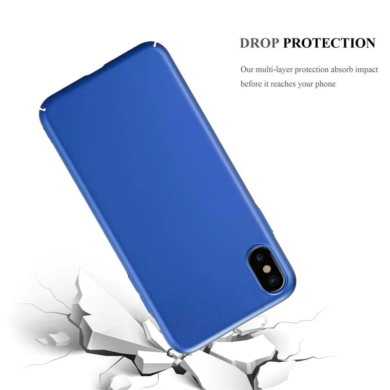 Cadorabo Hülle kompatibel mit Apple iPhone XS MAX Hard Case Schutzhülle in Metall Optik gegen Kratzer und Stöße