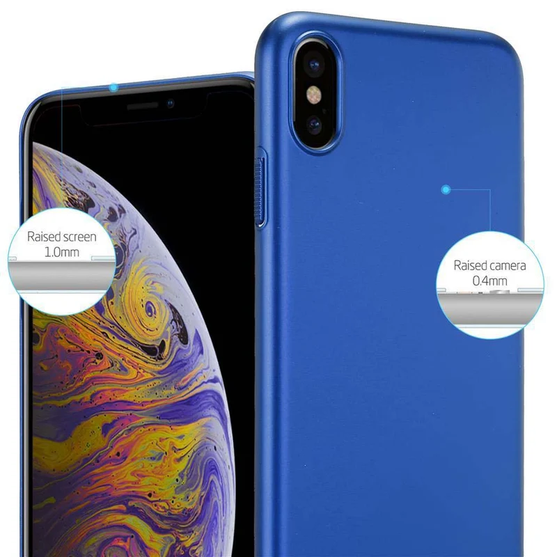 Cadorabo Hülle kompatibel mit Apple iPhone XS MAX Hard Case Schutzhülle in Metall Optik gegen Kratzer und Stöße