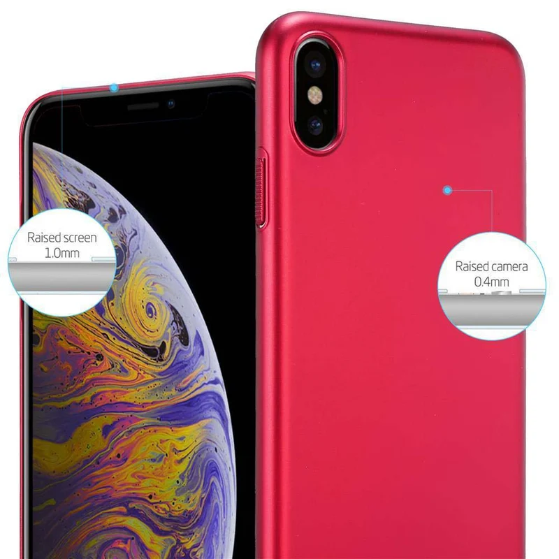 Cadorabo Hülle kompatibel mit Apple iPhone XS MAX Hard Case Schutzhülle in Metall Optik gegen Kratzer und Stöße