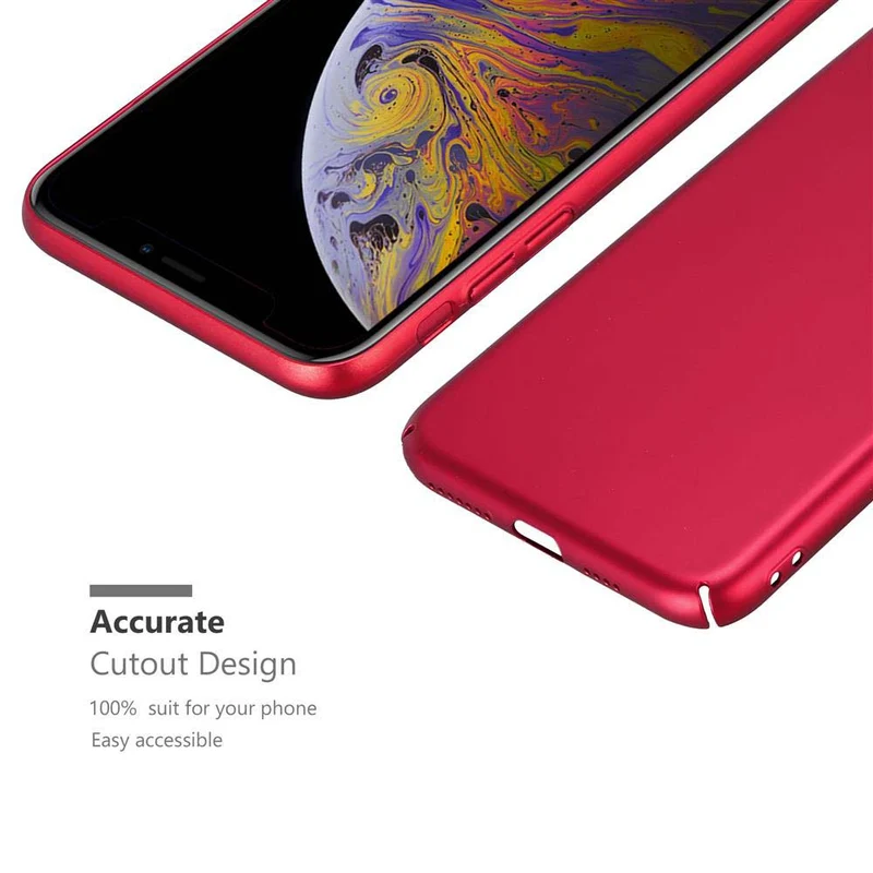 Cadorabo Hülle kompatibel mit Apple iPhone XS MAX Hard Case Schutzhülle in Metall Optik gegen Kratzer und Stöße