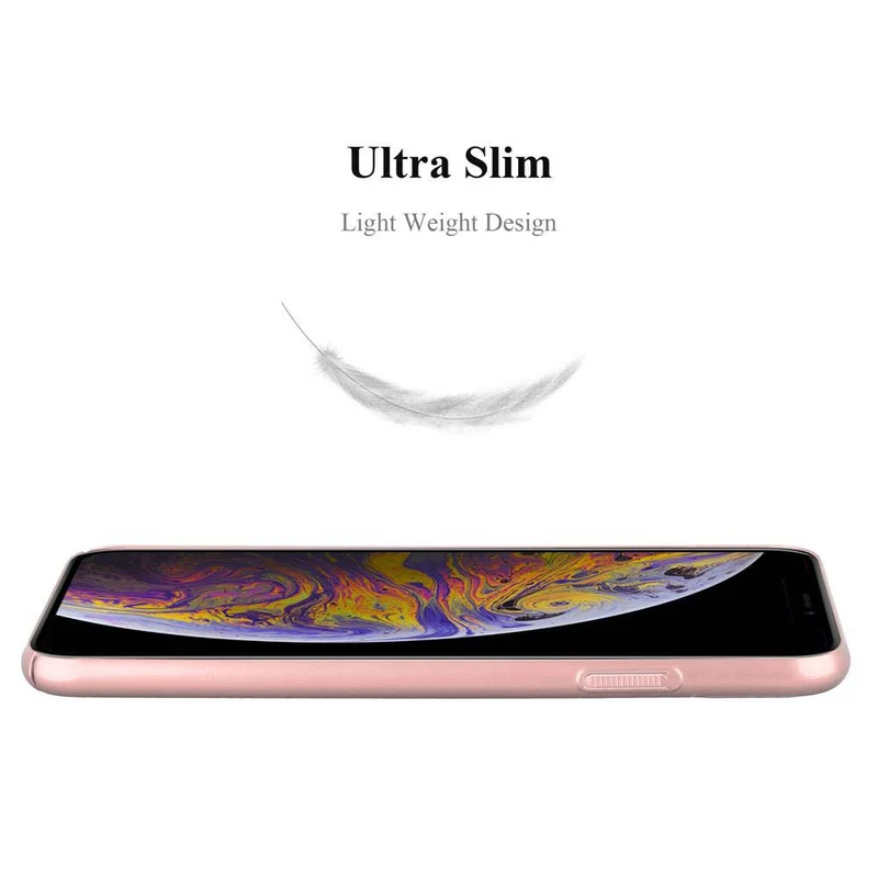 Cadorabo Hülle kompatibel mit Apple iPhone XS MAX Hard Case Schutzhülle in Metall Optik gegen Kratzer und Stöße