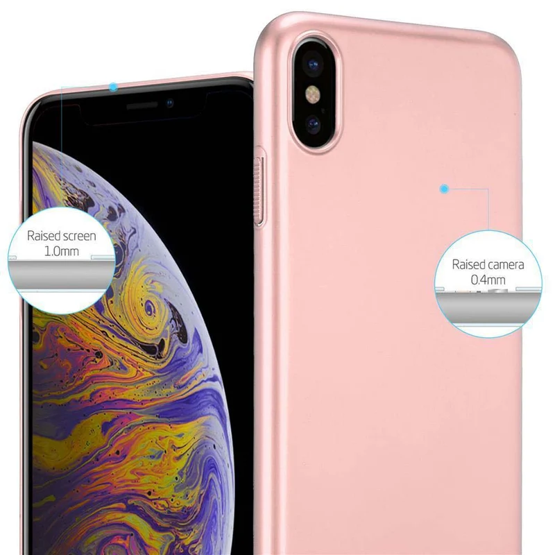 Cadorabo Hülle kompatibel mit Apple iPhone XS MAX Hard Case Schutzhülle in Metall Optik gegen Kratzer und Stöße