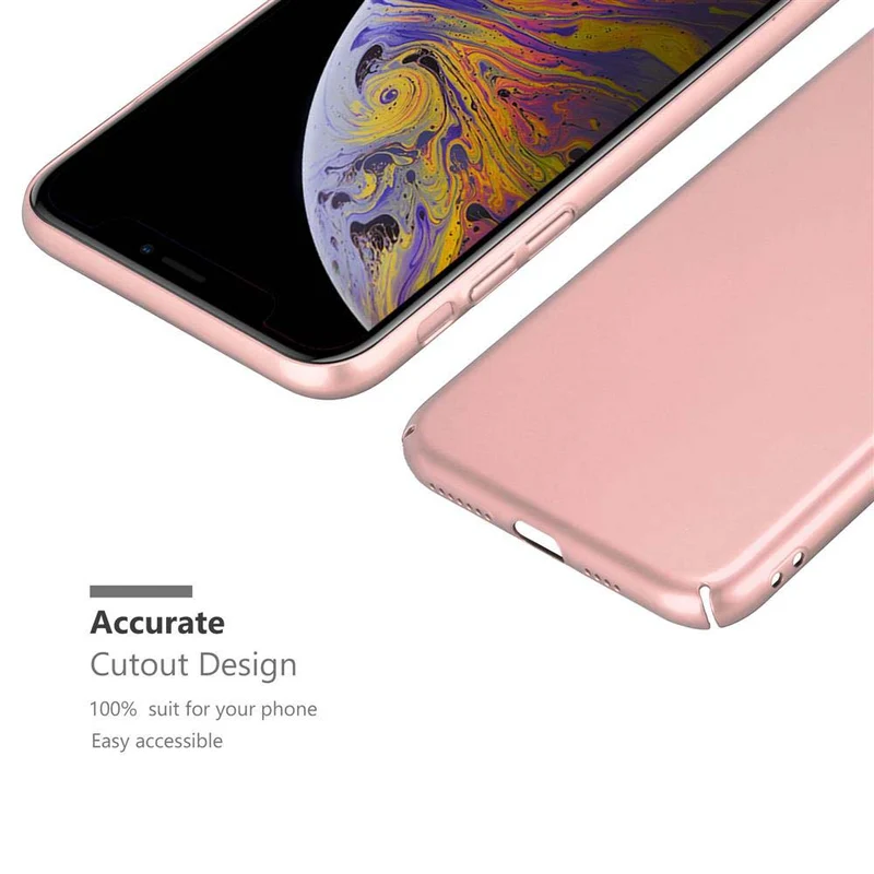 Cadorabo Hülle kompatibel mit Apple iPhone XS MAX Hard Case Schutzhülle in Metall Optik gegen Kratzer und Stöße