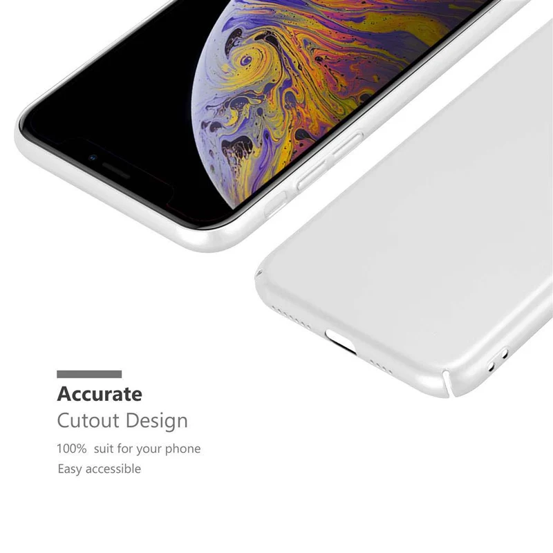 Cadorabo Hülle kompatibel mit Apple iPhone XS MAX Hard Case Schutzhülle in Metall Optik gegen Kratzer und Stöße