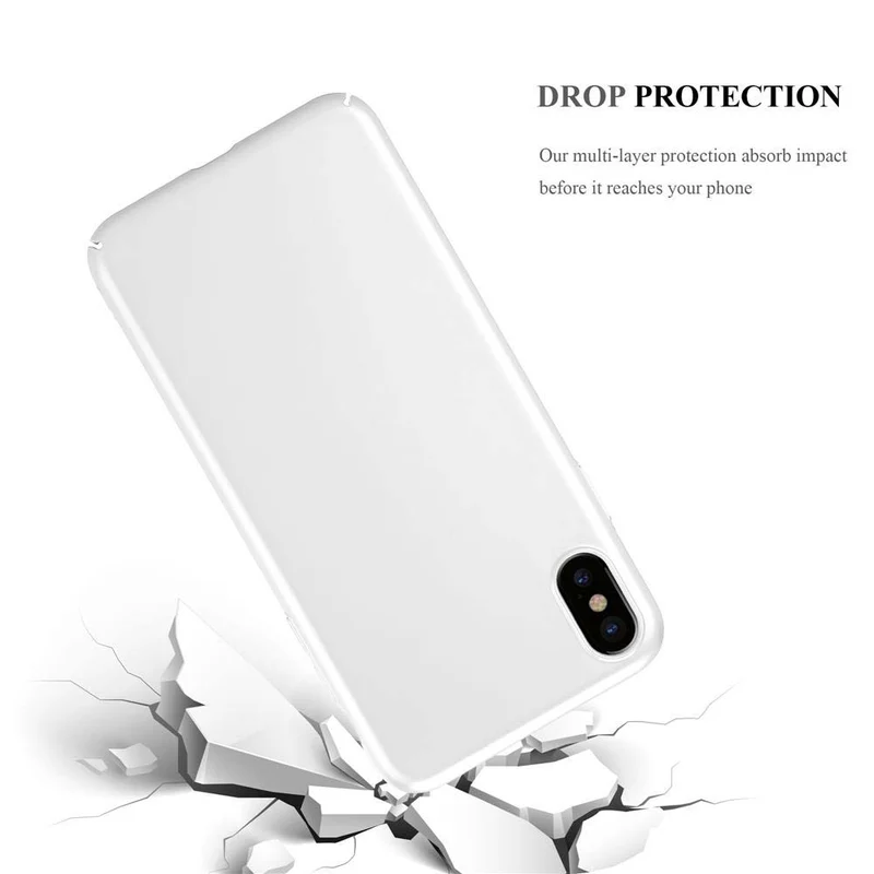 Cadorabo Hülle kompatibel mit Apple iPhone XS MAX Hard Case Schutzhülle in Metall Optik gegen Kratzer und Stöße