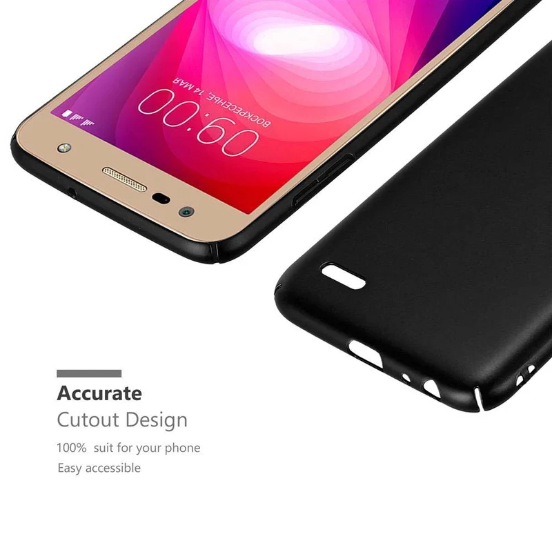 Cadorabo Hülle kompatibel mit LG X POWER 2 Hard Case Schutzhülle in Metall Optik gegen Kratzer und Stöße