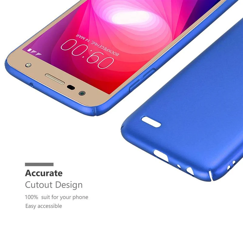 Cadorabo Hülle kompatibel mit LG X POWER 2 Hard Case Schutzhülle in Metall Optik gegen Kratzer und Stöße
