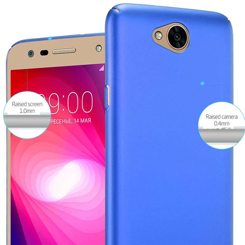 Cadorabo Hülle kompatibel mit LG X POWER 2 Hard Case Schutzhülle in Metall Optik gegen Kratzer und Stöße