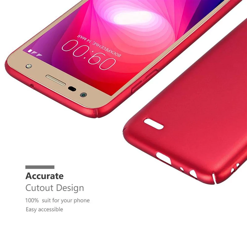 Cadorabo Hülle kompatibel mit LG X POWER 2 Hard Case Schutzhülle in Metall Optik gegen Kratzer und Stöße