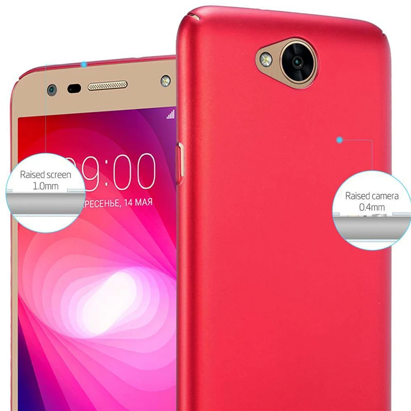 Cadorabo Hülle kompatibel mit LG X POWER 2 Hard Case Schutzhülle in Metall Optik gegen Kratzer und Stöße