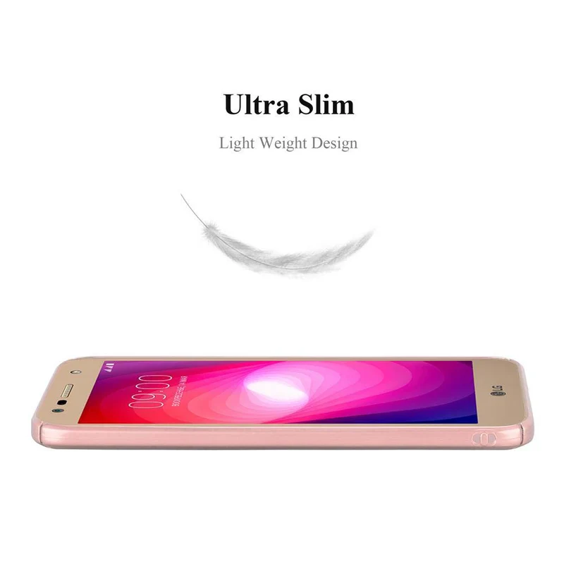 Cadorabo Hülle kompatibel mit LG X POWER 2 Hard Case Schutzhülle in Metall Optik gegen Kratzer und Stöße