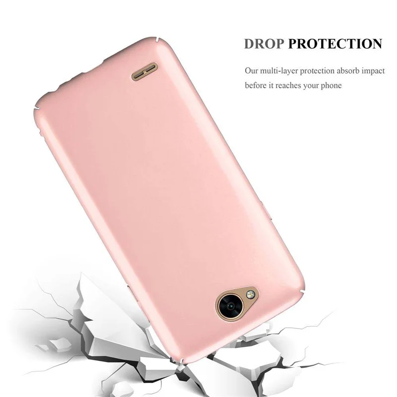 Cadorabo Hülle kompatibel mit LG X POWER 2 Hard Case Schutzhülle in Metall Optik gegen Kratzer und Stöße