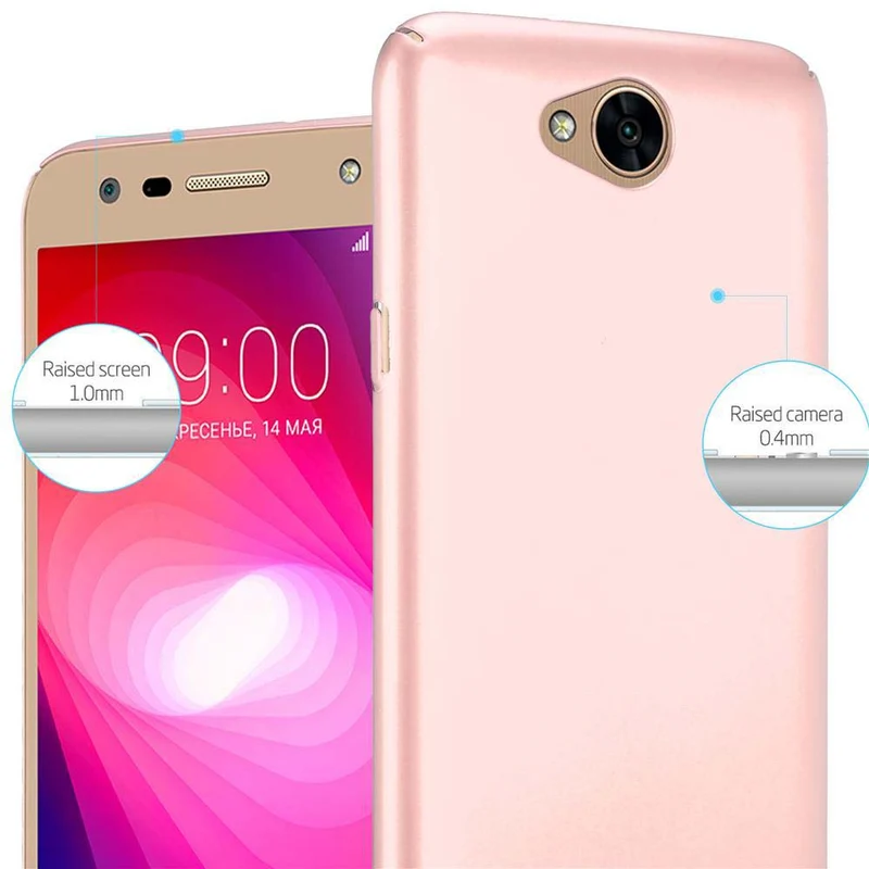Cadorabo Hülle kompatibel mit LG X POWER 2 Hard Case Schutzhülle in Metall Optik gegen Kratzer und Stöße