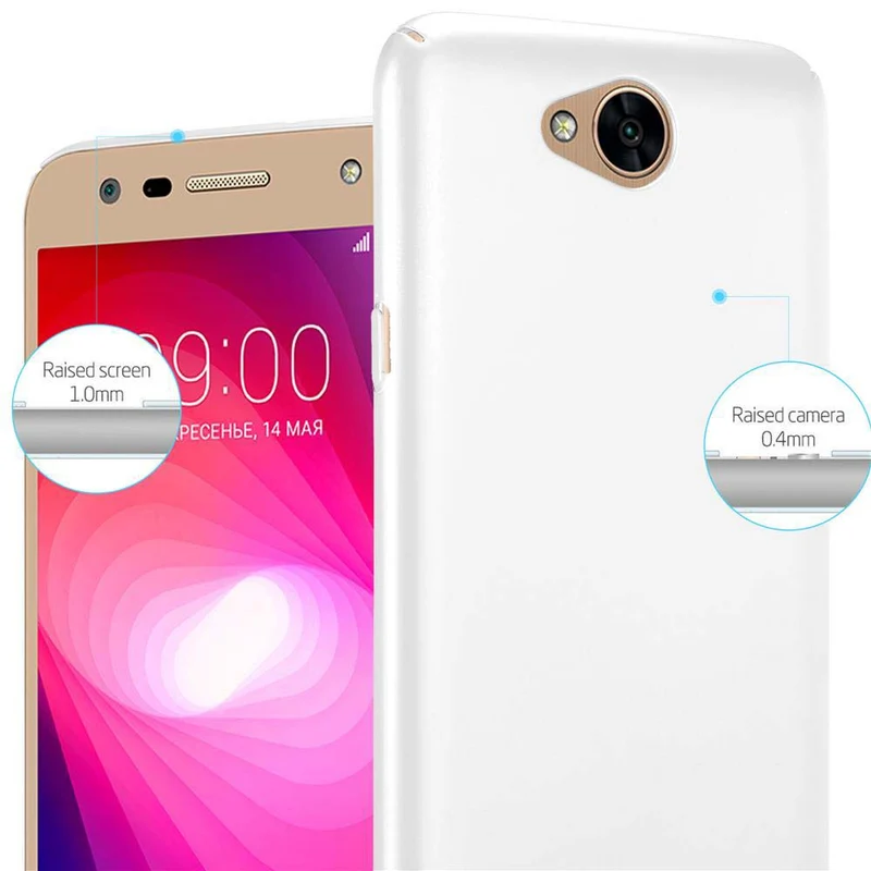 Cadorabo Hülle kompatibel mit LG X POWER 2 Hard Case Schutzhülle in Metall Optik gegen Kratzer und Stöße