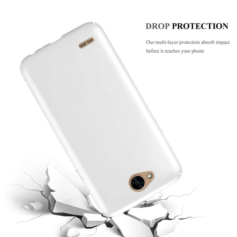 Cadorabo Hülle kompatibel mit LG X POWER 2 Hard Case Schutzhülle in Metall Optik gegen Kratzer und Stöße