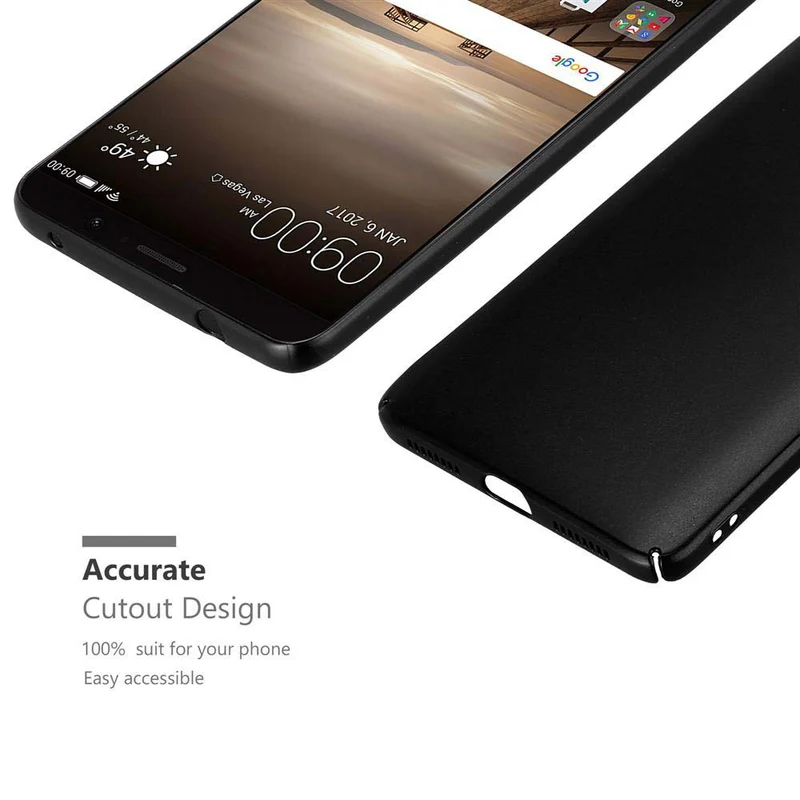 Cadorabo Hülle kompatibel mit Huawei MATE 9 Hard Case Schutzhülle in Metall Optik gegen Kratzer und Stöße