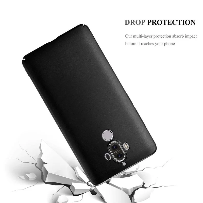 Cadorabo Hülle kompatibel mit Huawei MATE 9 Hard Case Schutzhülle in Metall Optik gegen Kratzer und Stöße