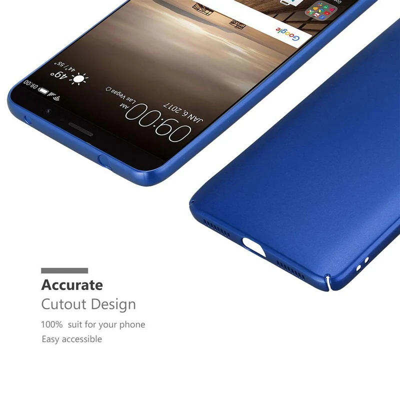 Cadorabo Hülle kompatibel mit Huawei MATE 9 Hard Case Schutzhülle in Metall Optik gegen Kratzer und Stöße