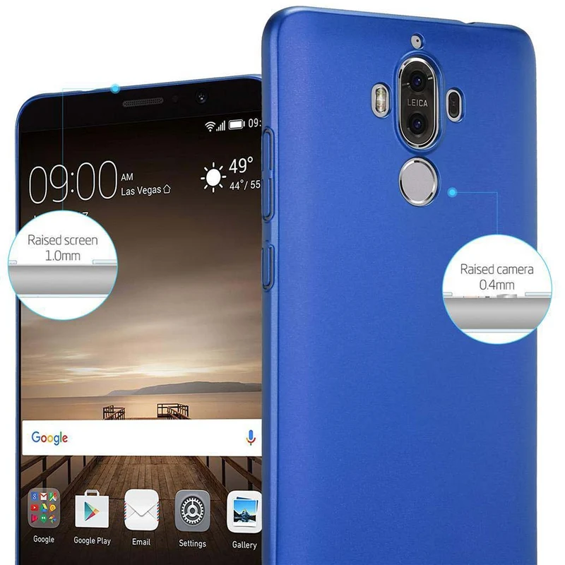 Cadorabo Hülle kompatibel mit Huawei MATE 9 Hard Case Schutzhülle in Metall Optik gegen Kratzer und Stöße