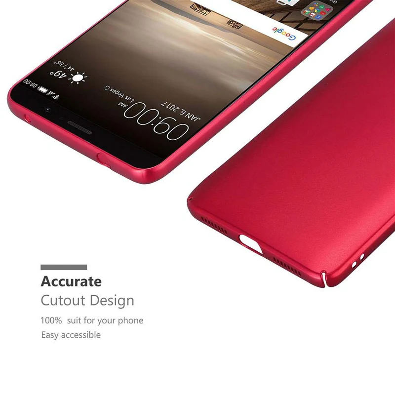 Cadorabo Hülle kompatibel mit Huawei MATE 9 Hard Case Schutzhülle in Metall Optik gegen Kratzer und Stöße