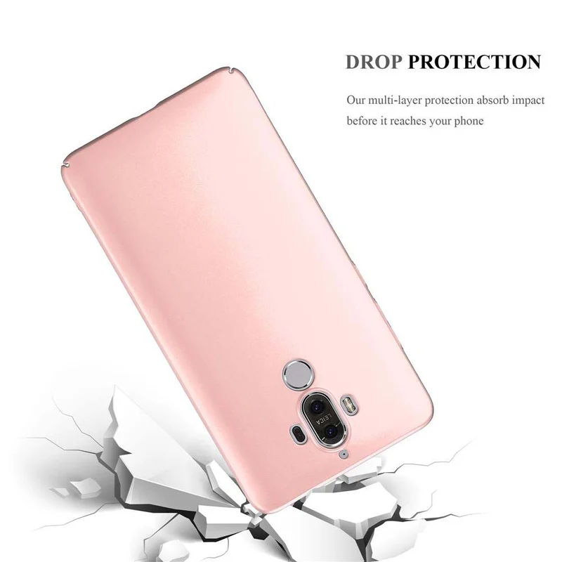 Cadorabo Hülle kompatibel mit Huawei MATE 9 Hard Case Schutzhülle in Metall Optik gegen Kratzer und Stöße