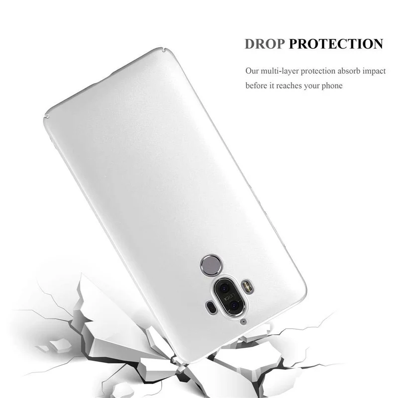 Cadorabo Hülle kompatibel mit Huawei MATE 9 Hard Case Schutzhülle in Metall Optik gegen Kratzer und Stöße