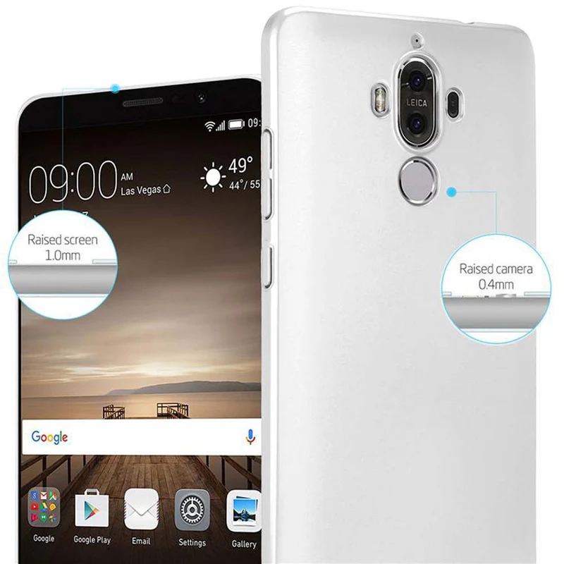 Cadorabo Hülle kompatibel mit Huawei MATE 9 Hard Case Schutzhülle in Metall Optik gegen Kratzer und Stöße